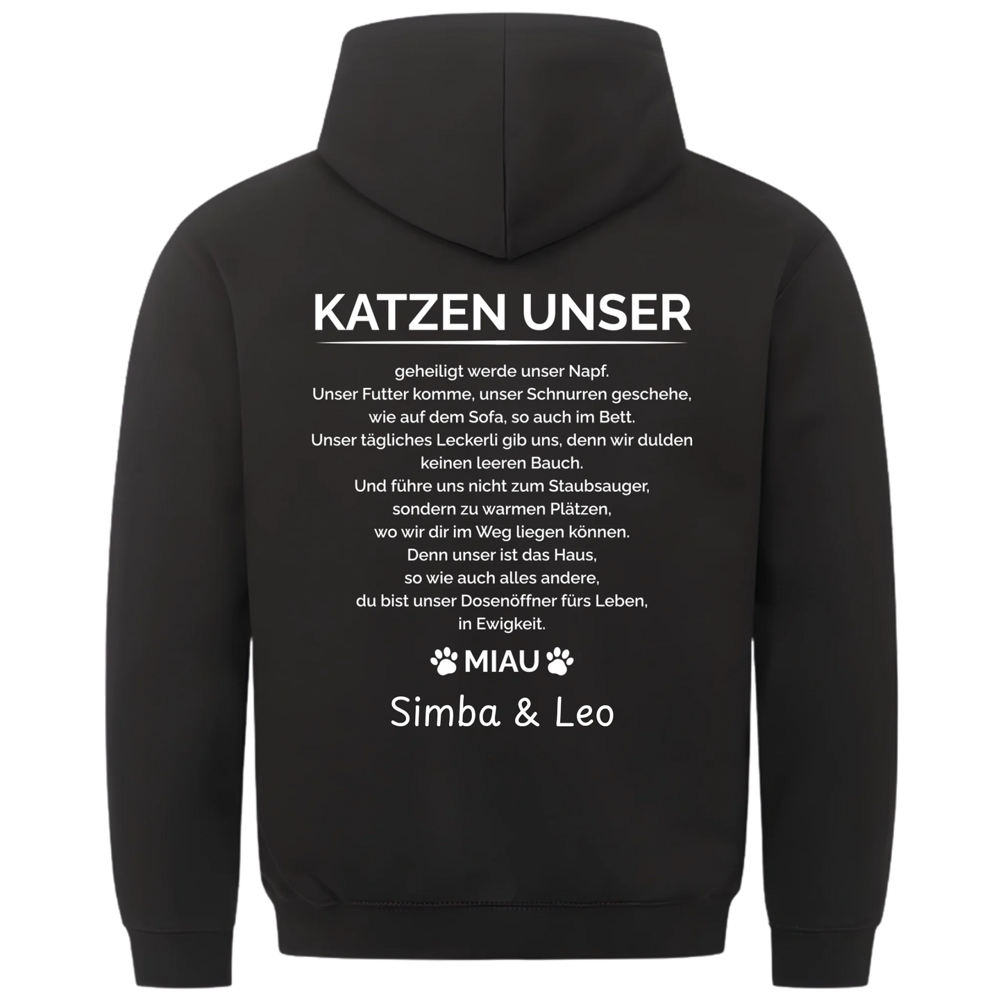 1000x1000 hoodie Schwarz hinten