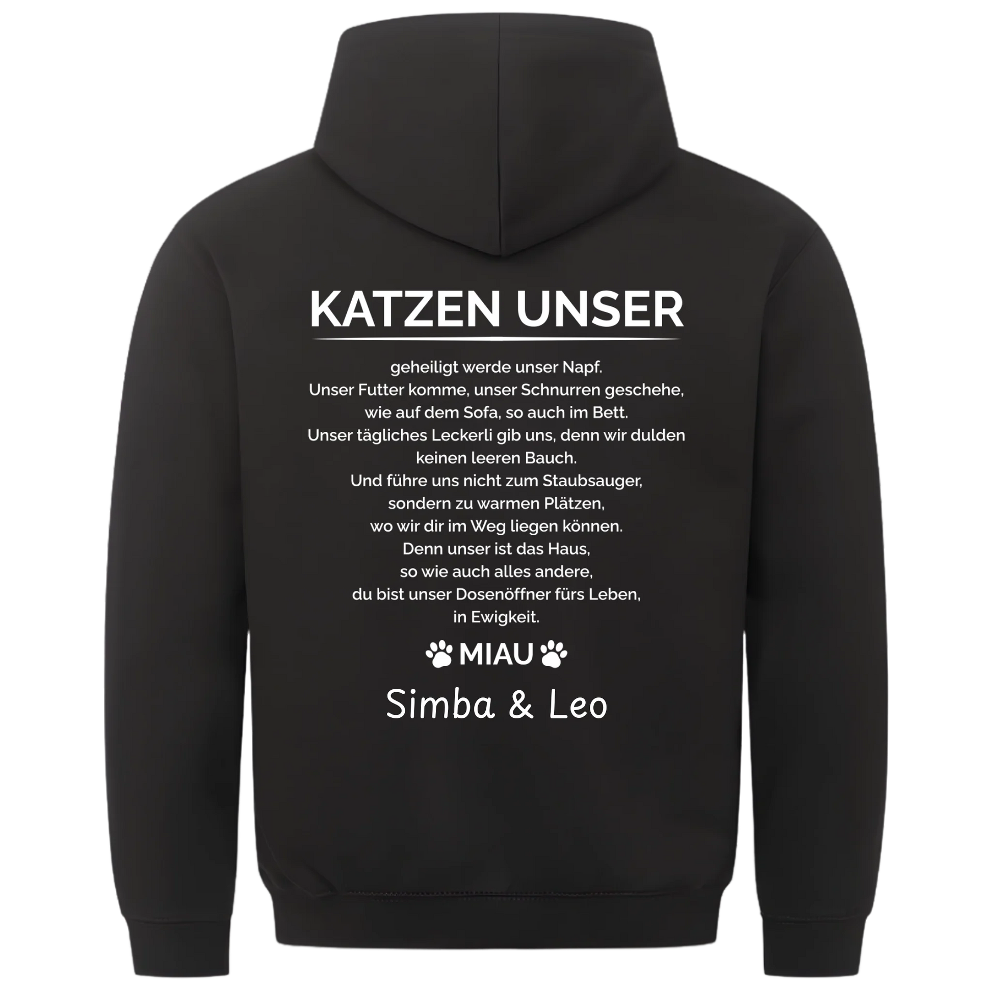 1000x1000 hoodie Schwarz hinten