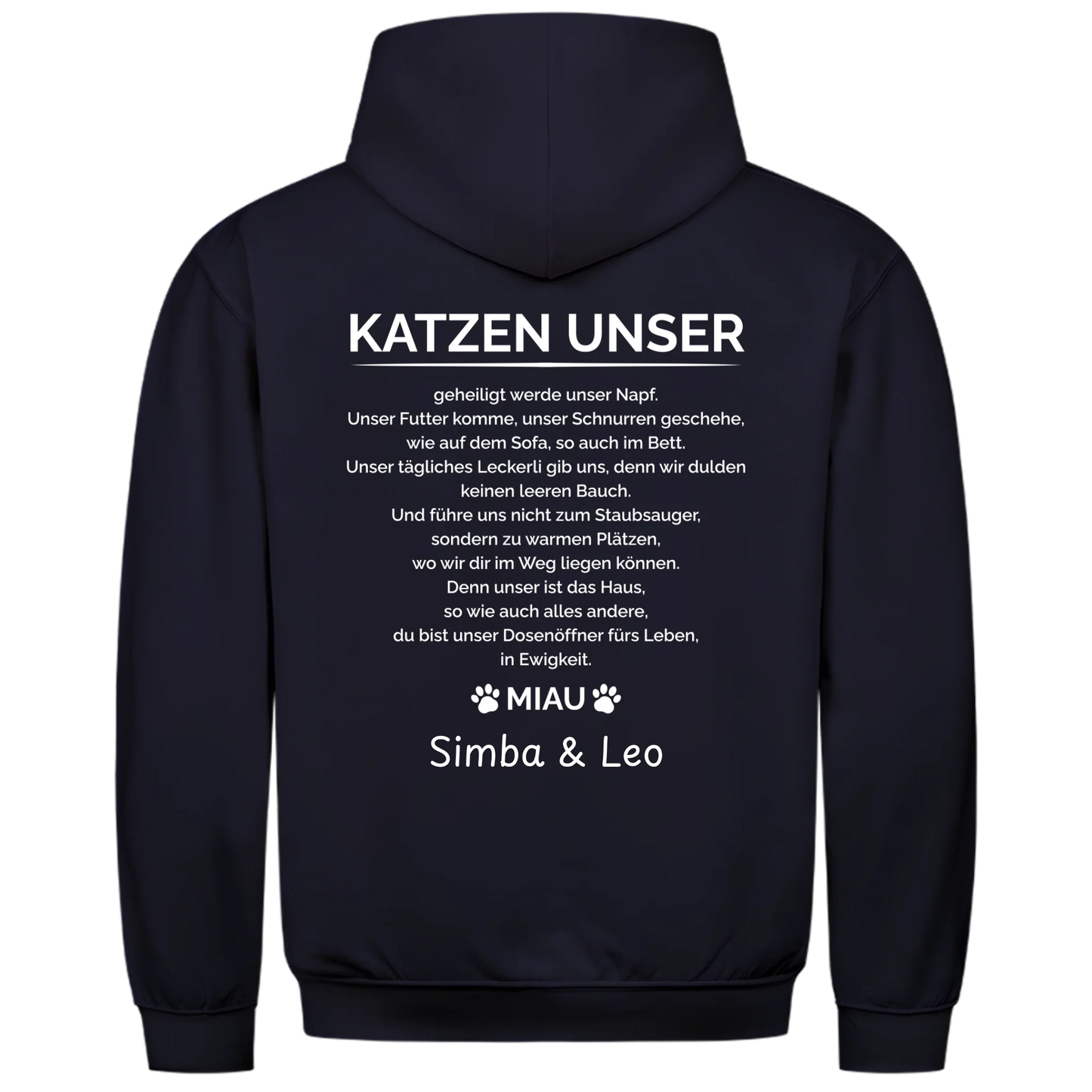 1000x1000 hoodie Blau hinten