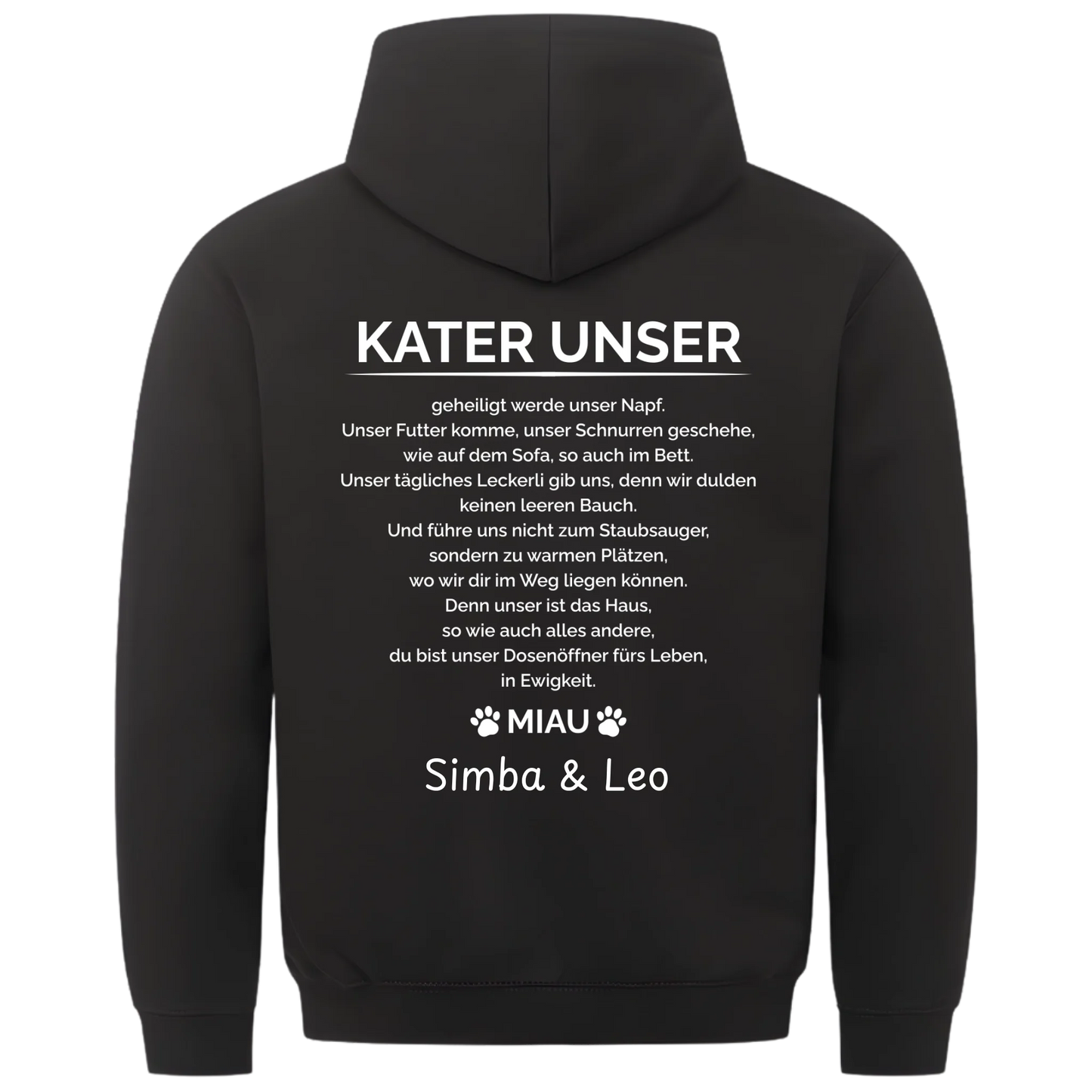 1000x1000 hoodie Schwarz hinten
