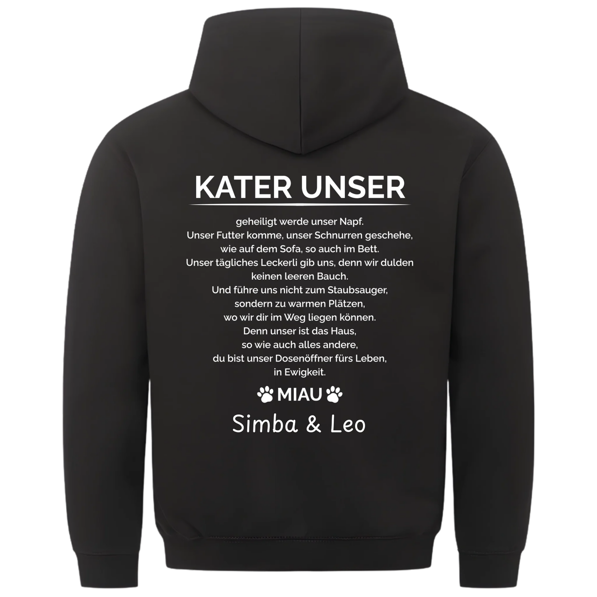 1000x1000 hoodie Schwarz hinten
