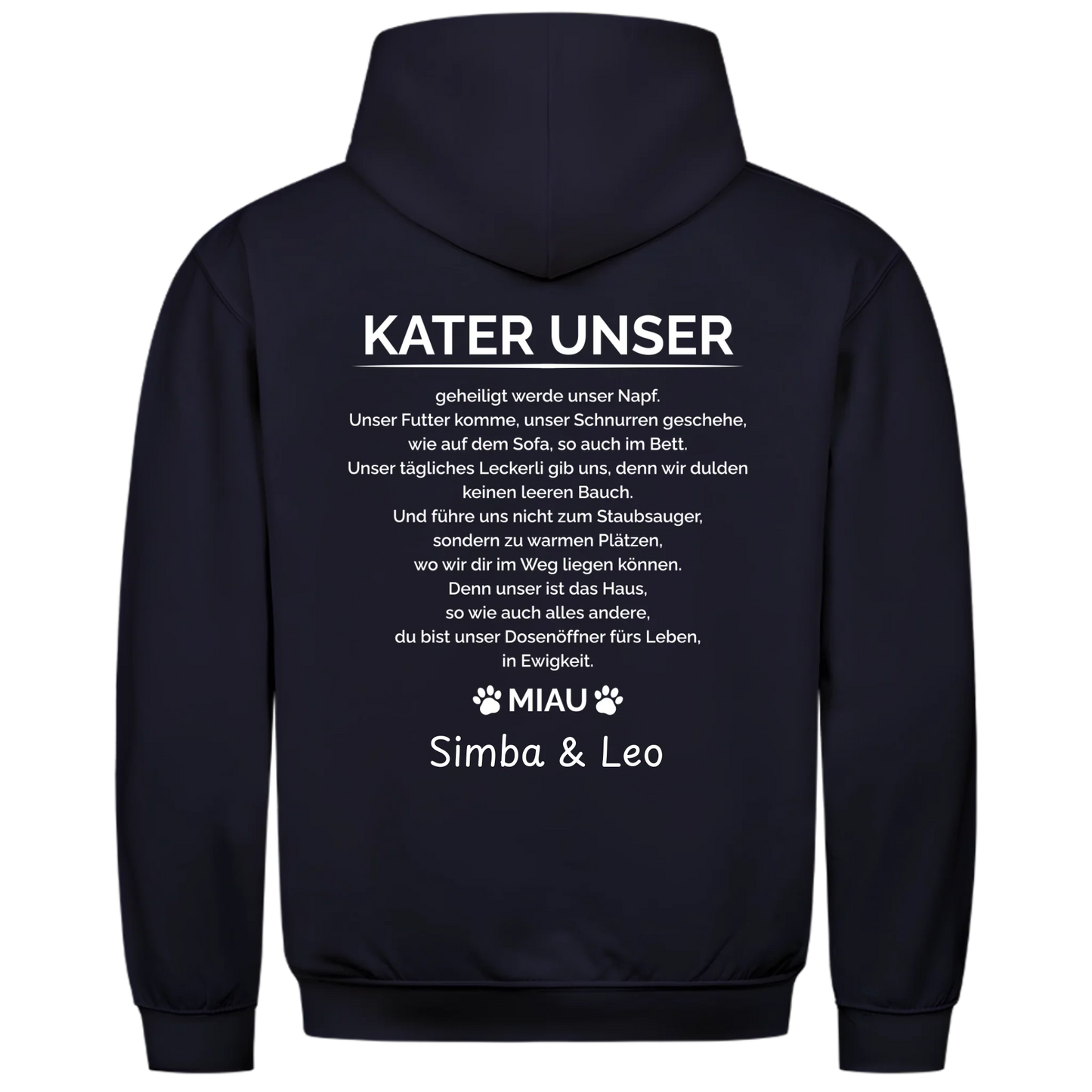 1000x1000 hoodie Blau hinten