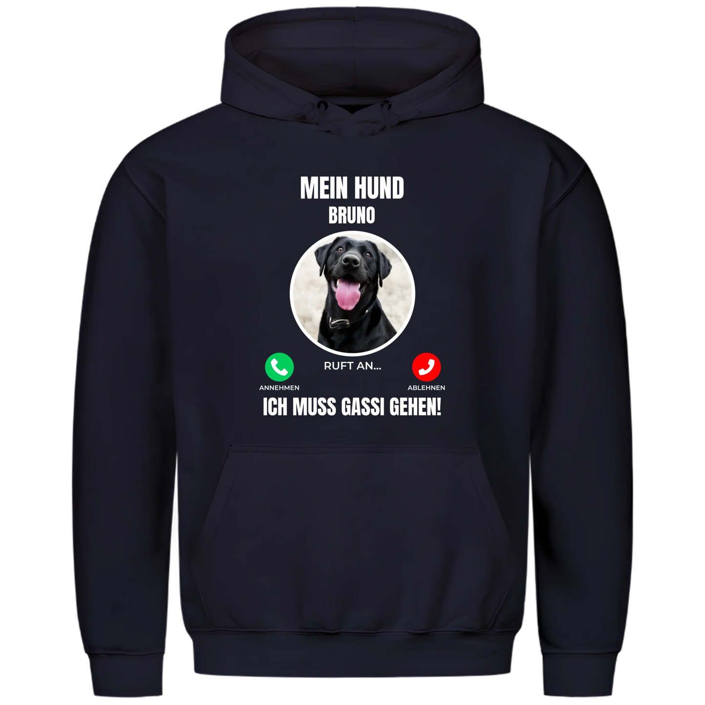 1000x1000 hoodie Blau vorne