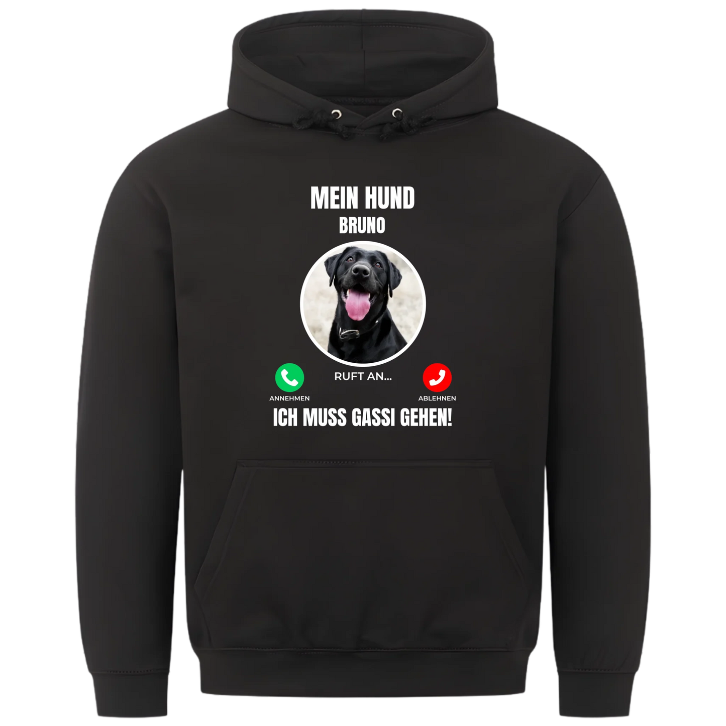 1000x1000 hoodie Schwarz vorne