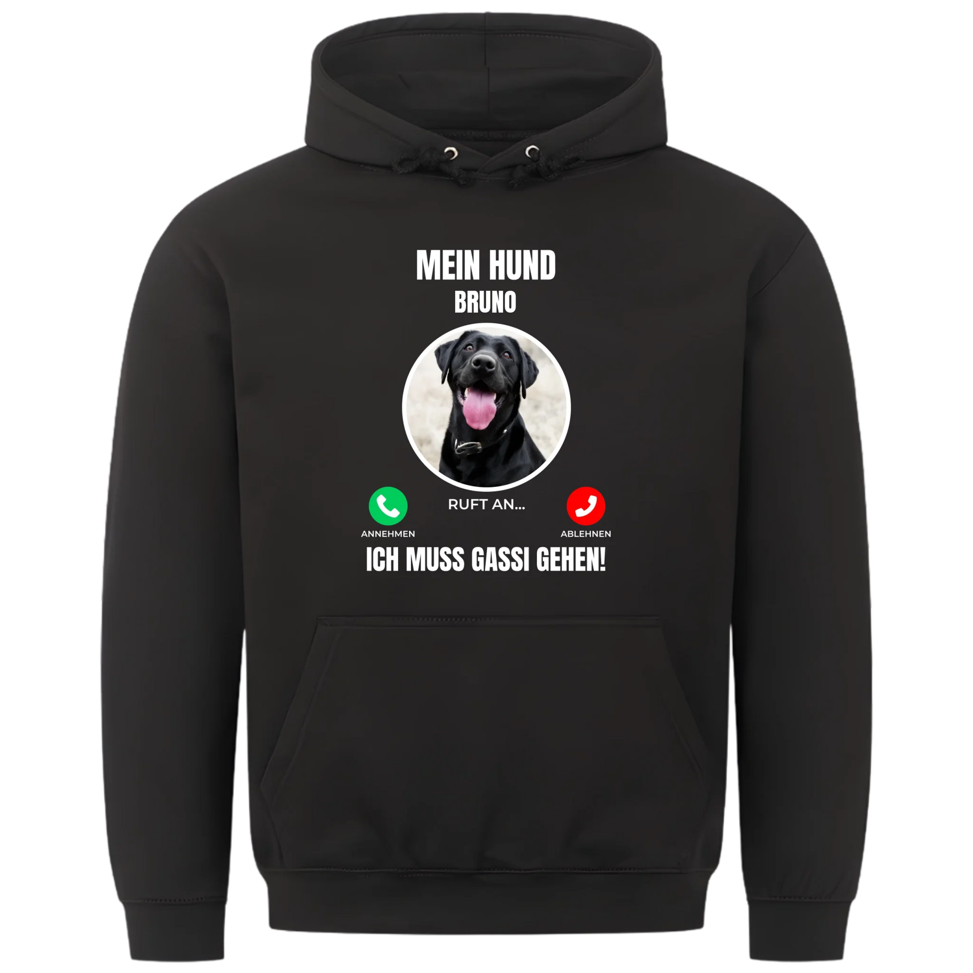 1000x1000 hoodie Schwarz vorne