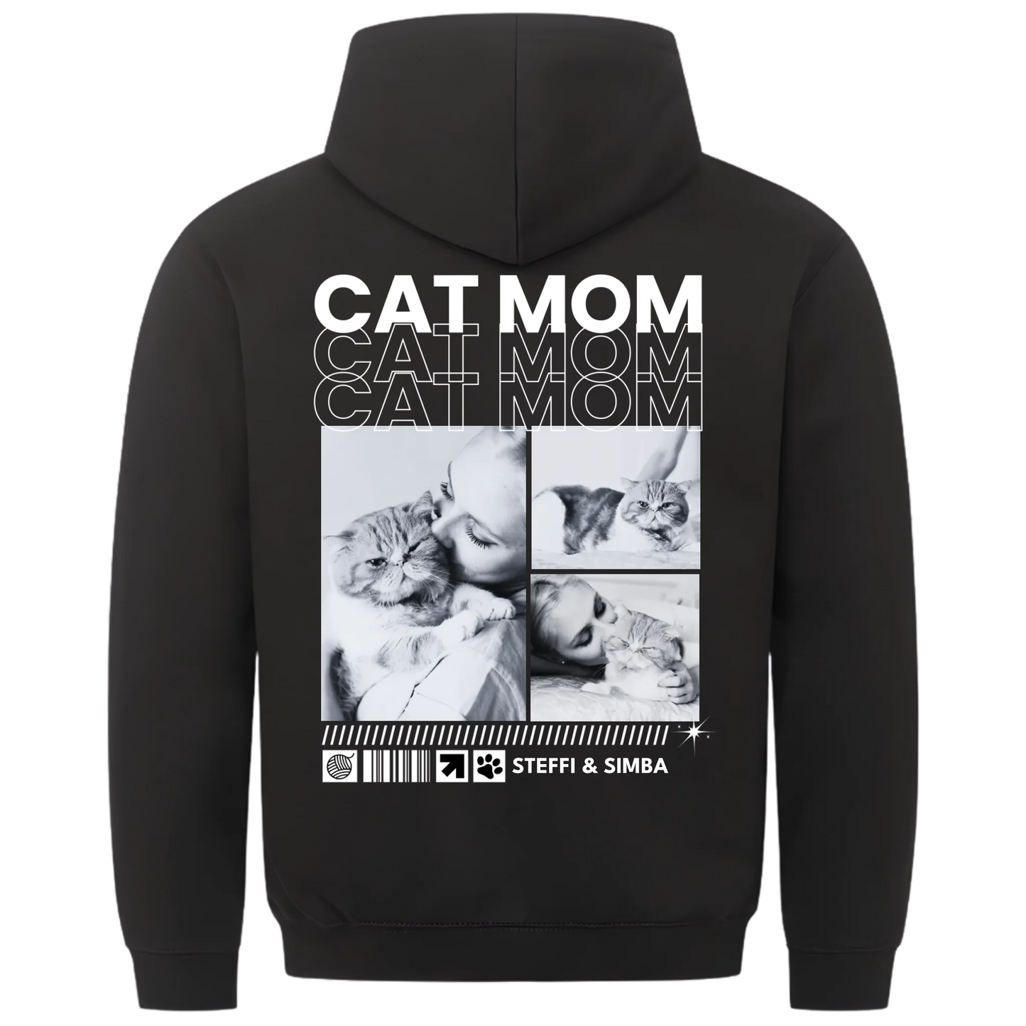 1000x1000 hoodie Schwarz hinten