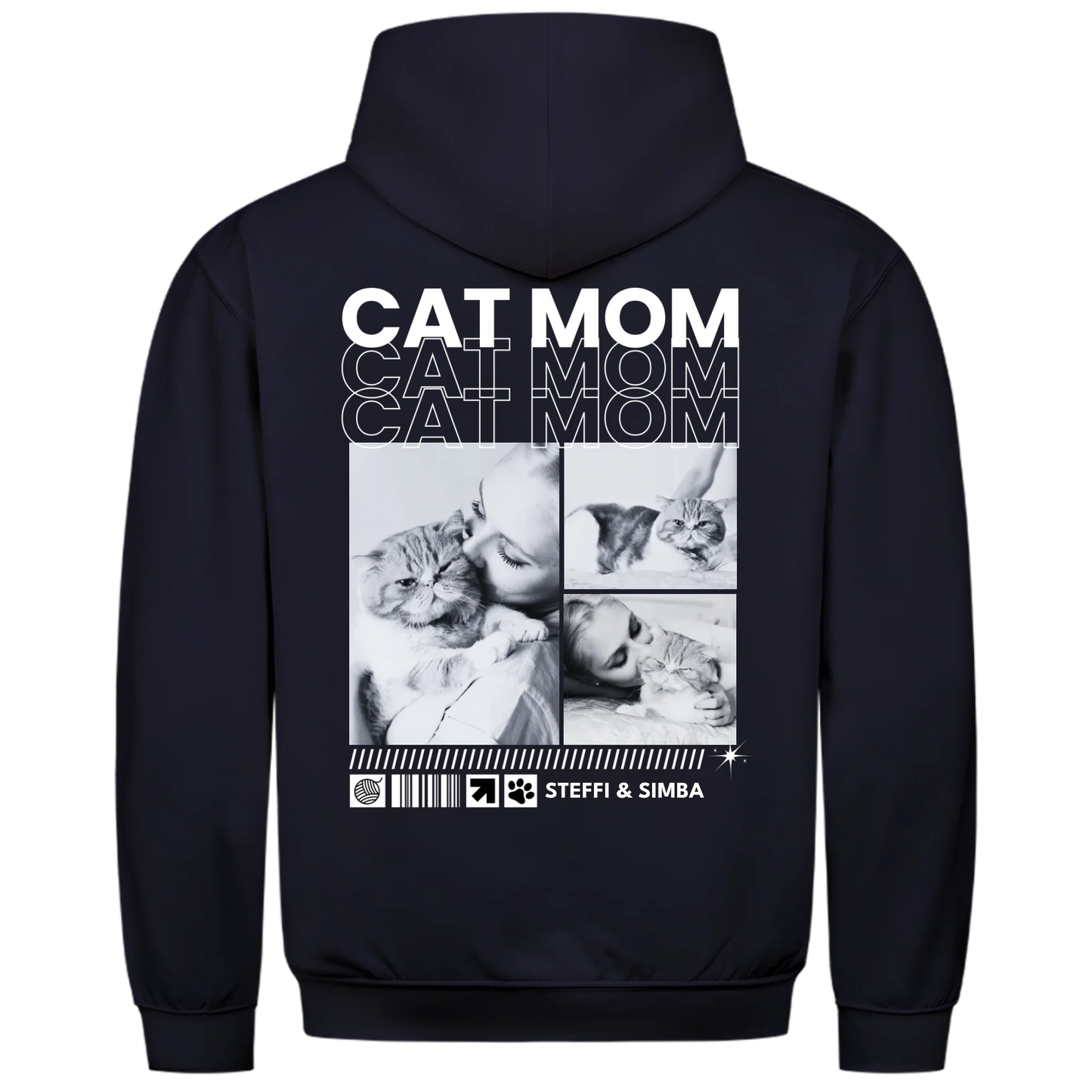 1000x1000 hoodie Blau hinten