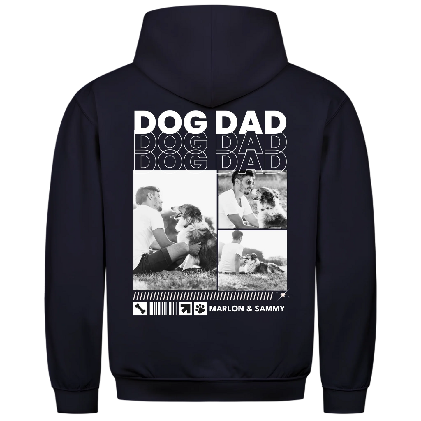 1000x1000 hoodie Blau hinten