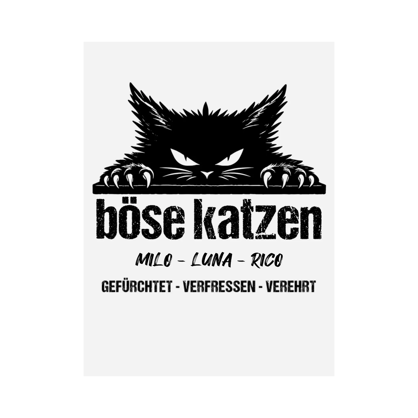 BÖSE KATZEN - Poster - Personalisiert