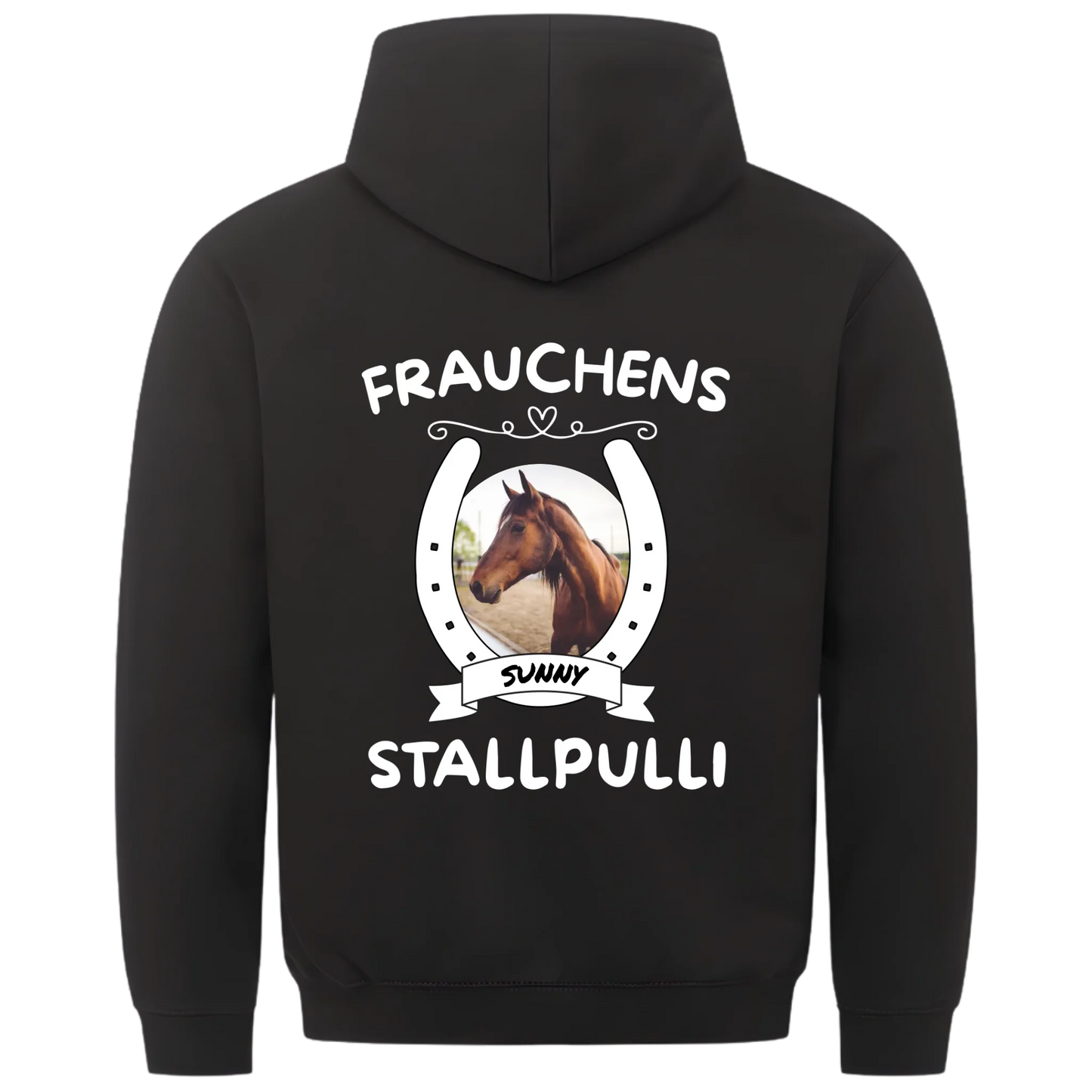 1000x1000 hoodie Schwarz hinten