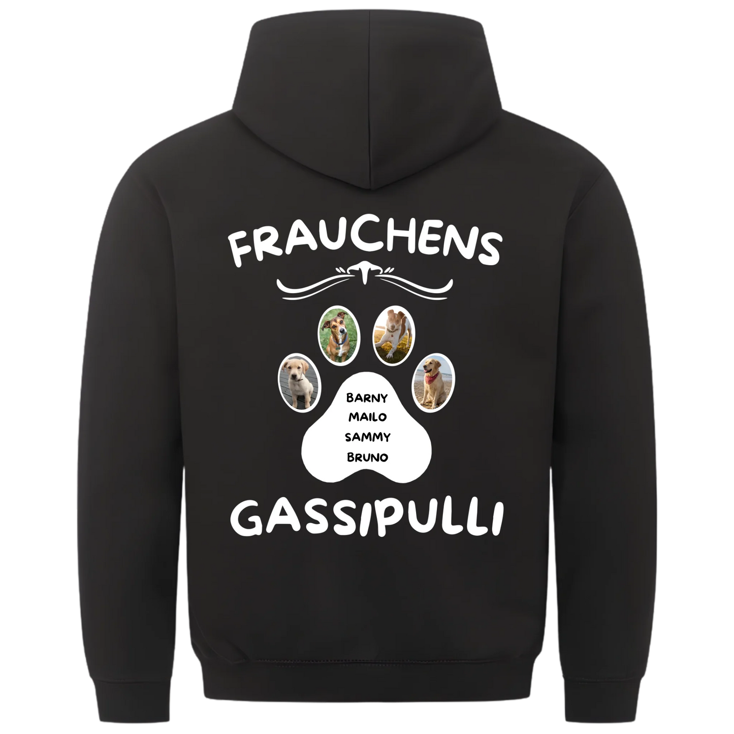 1000x1000 hoodie Schwarz hinten