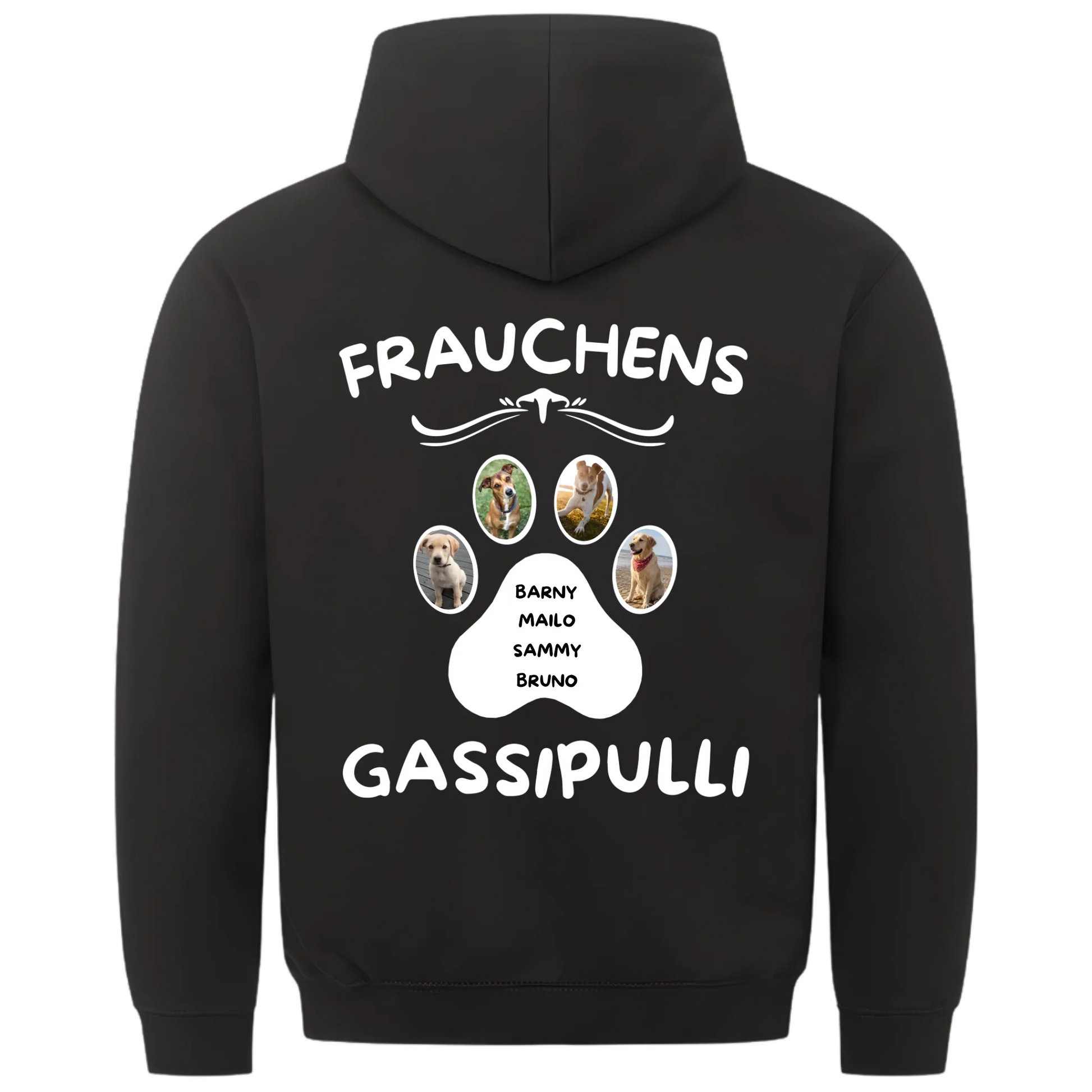 1000x1000 hoodie Schwarz hinten