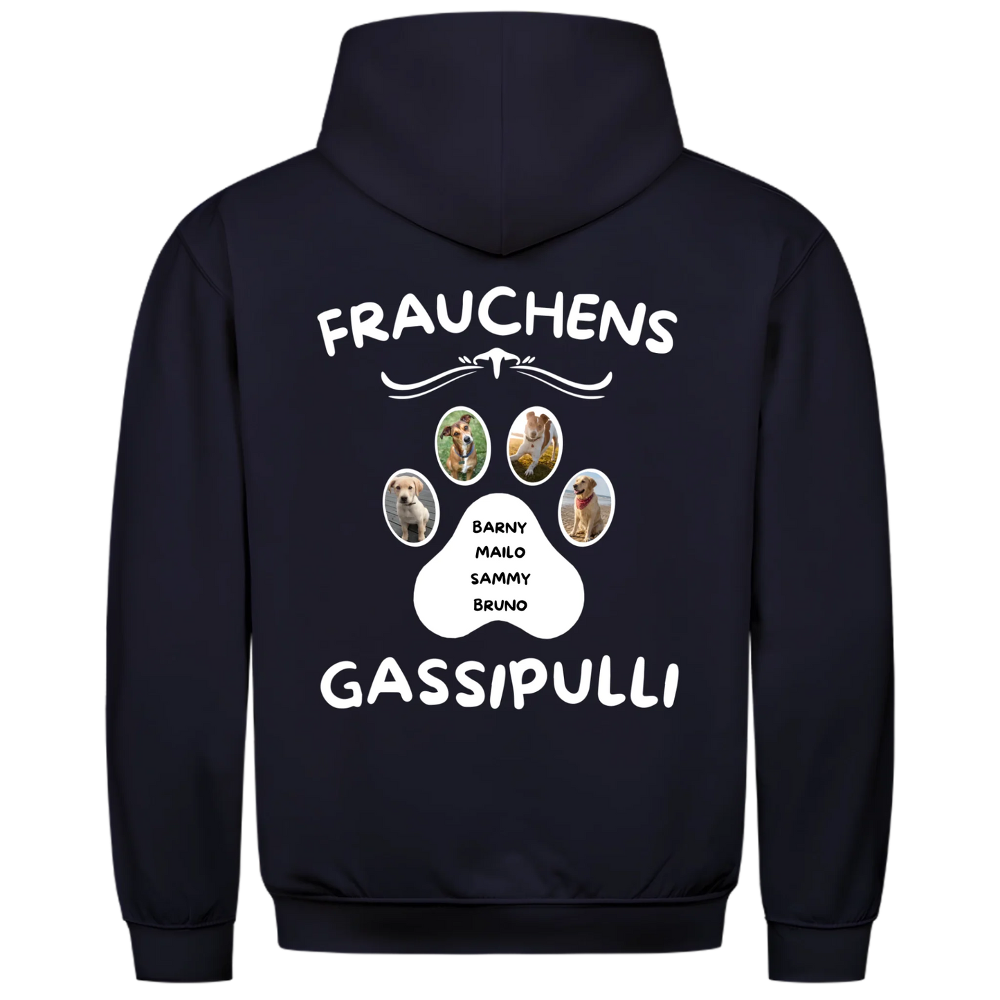 1000x1000 hoodie Blau hinten