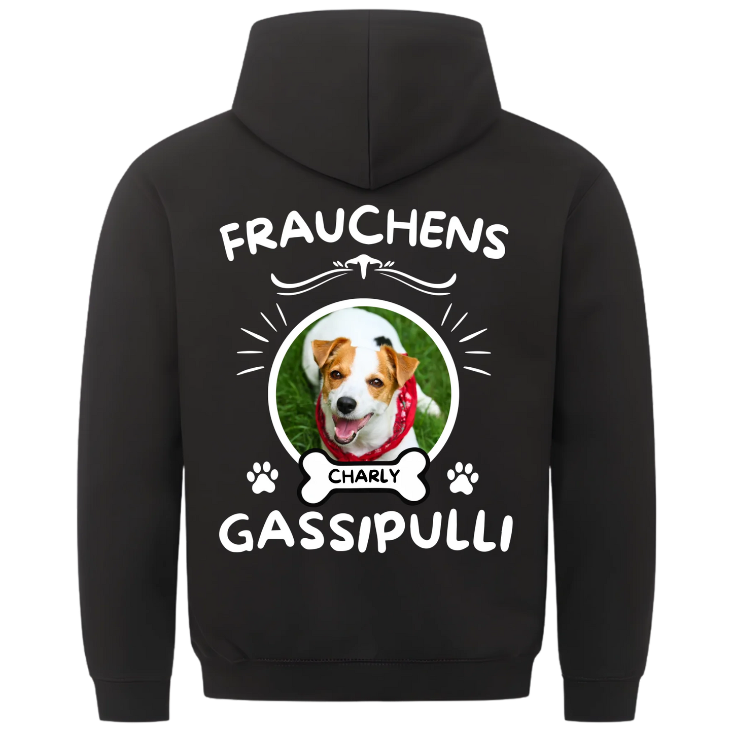 1000x1000 hoodie Schwarz hinten