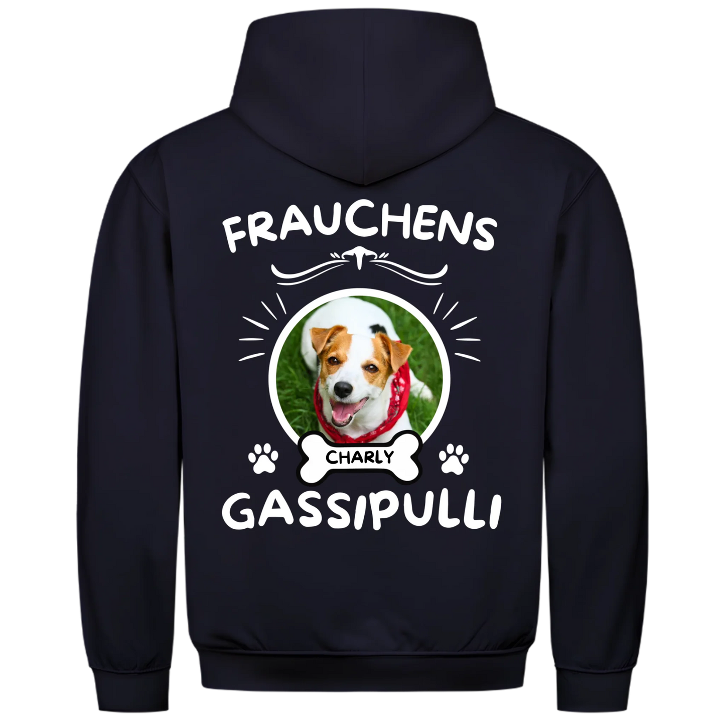 1000x1000 hoodie Blau hinten