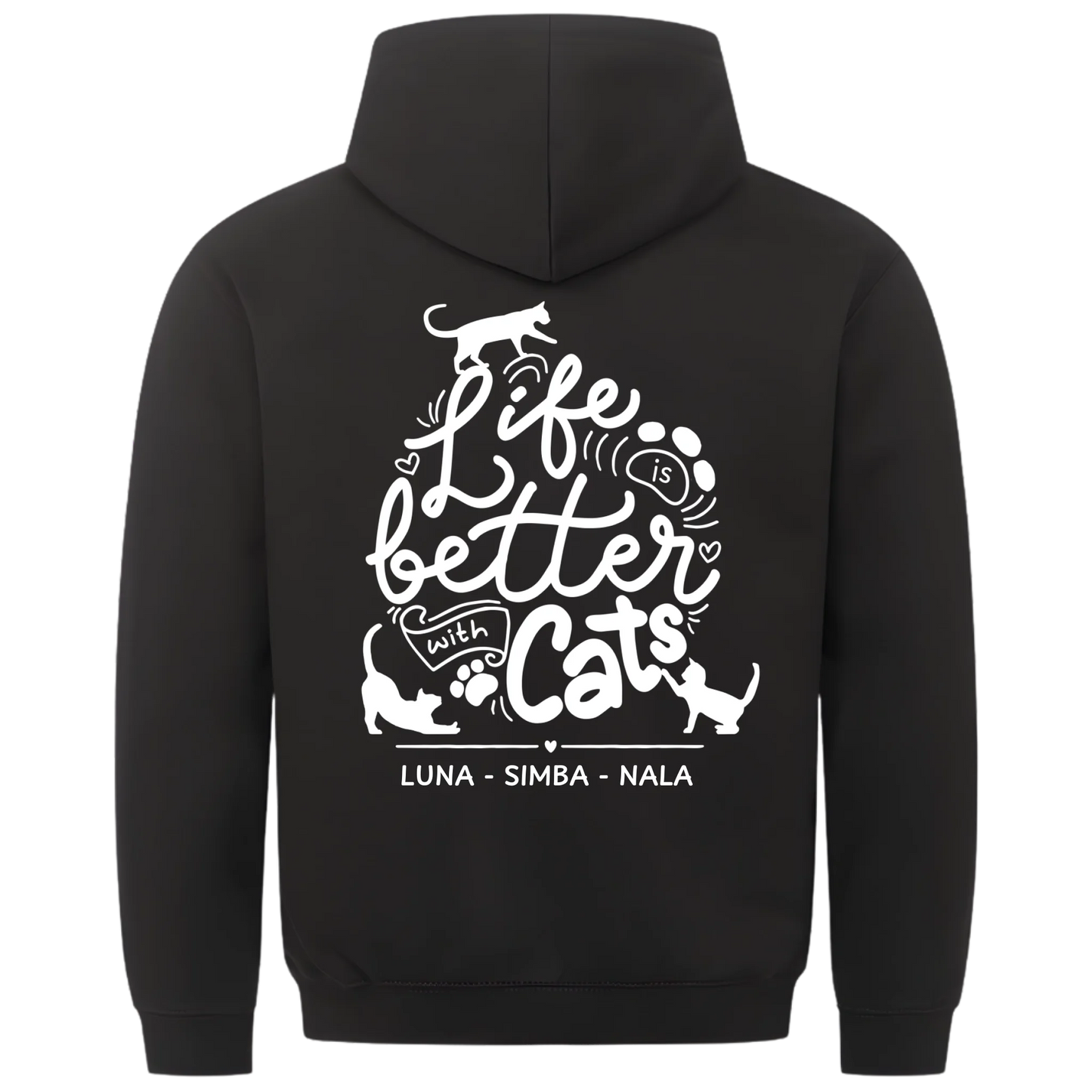 1000x1000 hoodie Schwarz hinten