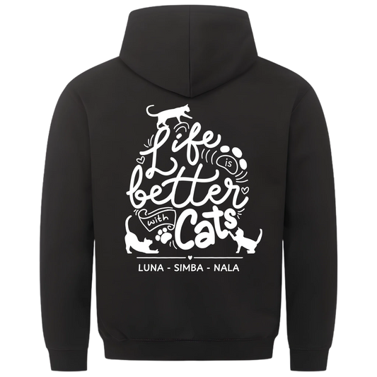 1000x1000 hoodie Schwarz hinten