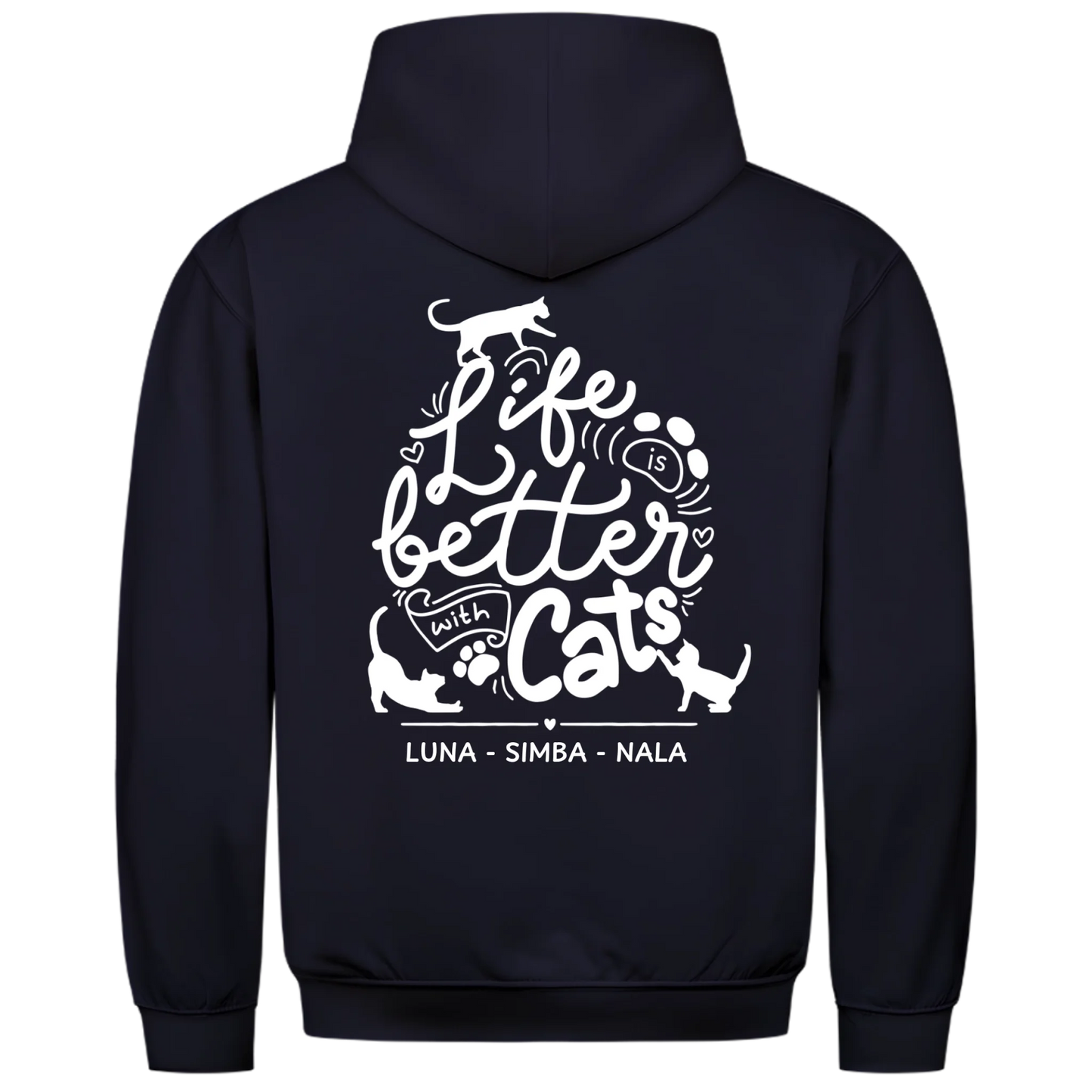 1000x1000 hoodie Blau hinten