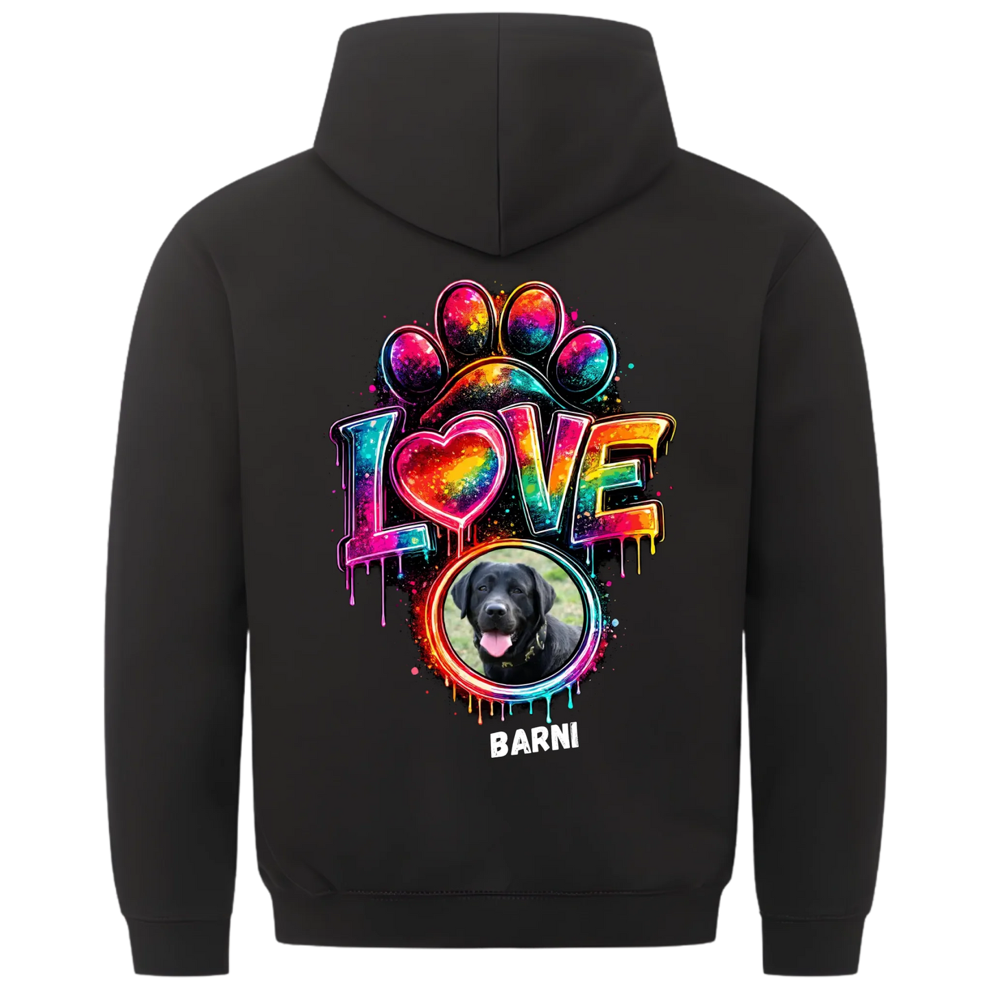 1000x1000 hoodie Schwarz hinten