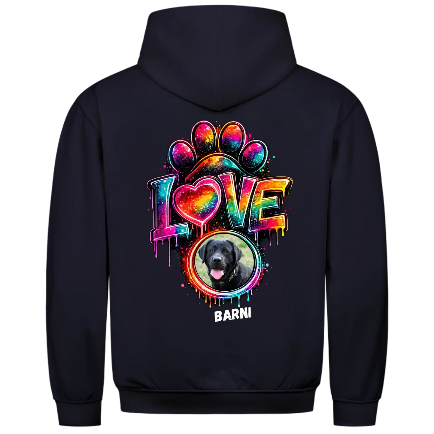 1000x1000 hoodie Blau hinten