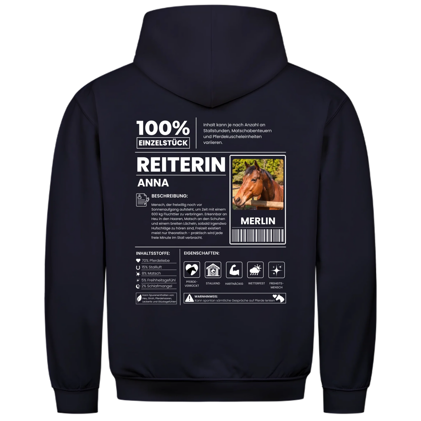 1000x1000 hoodie Blau hinten